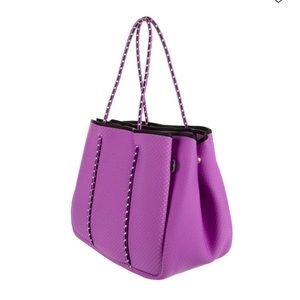 Annabel Ingall purple neoprene tote